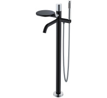 Смеситель для ванны Boheme Stick 129-BCR Черный матовый Хром