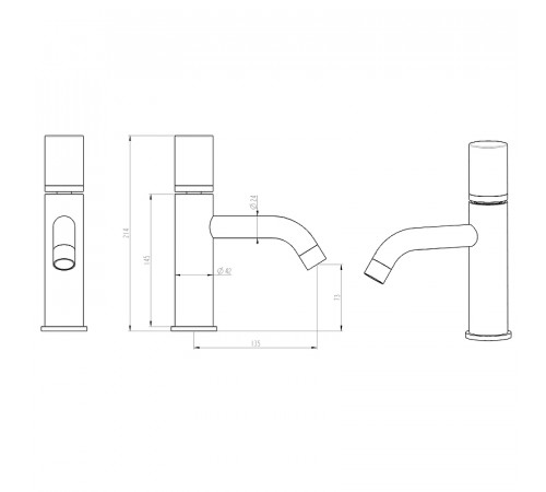 Смеситель для раковины Boheme Stick 121-WCR.2 Белый Хром