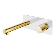 Смеситель для раковины Boheme Stick 125-WG.2 Белый Золото
