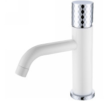 Смеситель для раковины Boheme Stick 121-WCR Белый Хром