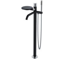 Смеситель для ванны Boheme Stick 129-BCR.2 Черный матовый Хром