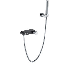 Смеситель для ванны Boheme Stick 123-BCR Черный матовый Хром