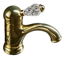 Смеситель для раковины Boheme Crystal 281-CRST Золото