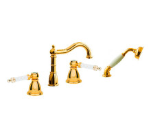 Смеситель на борт ванны Boheme Tradizionale Oro 395-MR-W Золото