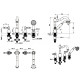 Смеситель на борт ванны Boheme Royal Cristal 391-Royal/CRST Бронза