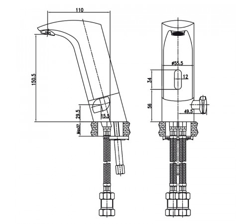 Смеситель для раковины Kaiser Sensor 38011 Хром