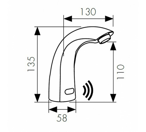 Смеситель для раковины Kaiser Sensor 38411 Хром