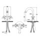 Смеситель для раковины Kaiser Cross 41011-1 Бронза