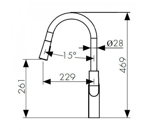 Смеситель для кухни Kaiser Linear 59044 Хром