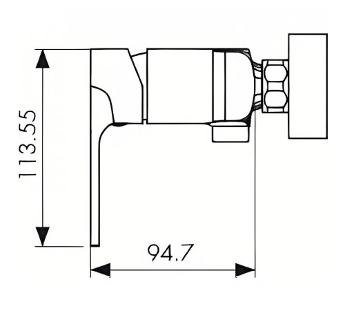 Смеситель для душа Kaiser Linear 59177 Хром