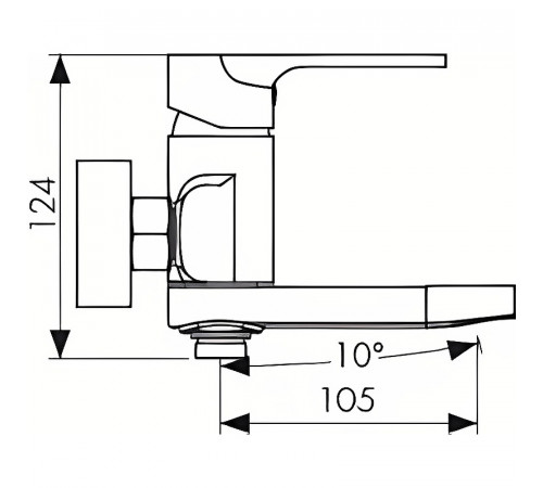 Смеситель для ванны Kaiser Linear 59022 Хром