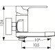 Смеситель для ванны Kaiser Linear 59022 Хром