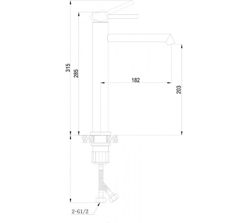 Смеситель для раковины Boch Mann Stella B BM9130 Черный матовый