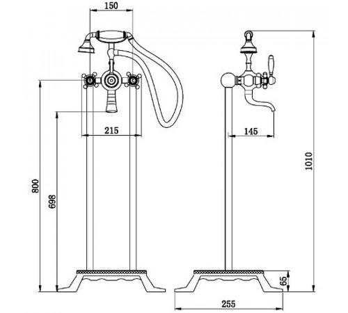 Смеситель для ванны Boch Mann Vico B BM9654 Черный