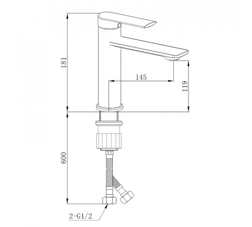 Смеситель для раковины Boch Mann Mimi BM8591 Хром