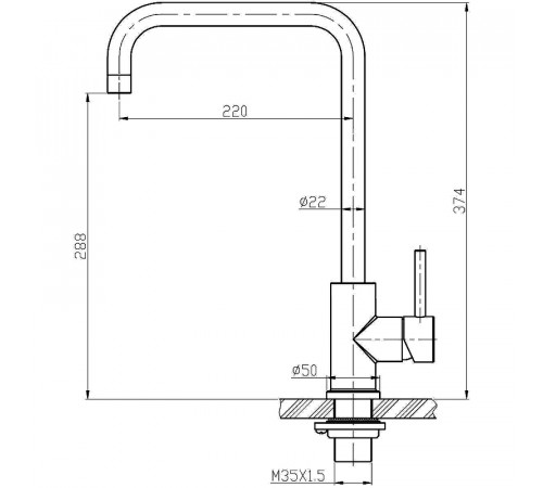 Смеситель для кухни BelBagno BB-LAM03A-IN Сатин