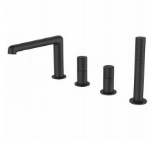 Смеситель на борт ванны BelBagno Uno UNO-BVD4-NERO Черный матовый