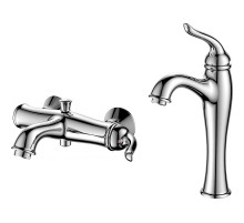 Комплект смесителей BelBagno Tiffani TIF-LMC-VASM-CRM Хром