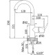 Смеситель для раковины Cezares LEAF-LSM-A-01-W0 Хром