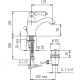 Смеситель для раковины Cezares Margot MARGOT-LSM1-01-Bi Хром