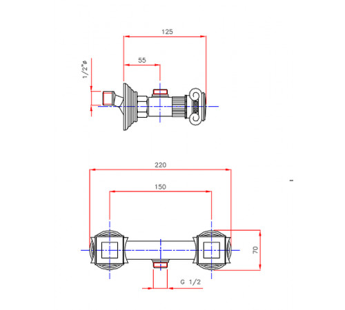 Смеситель для душа Cezares Olimp DS OLIMP-DS-02-O Бронза