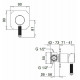 Смеситель для душа Cezares Olimp DIM2-L OLIMP-DIM2-03/24-L Золото 24 карат