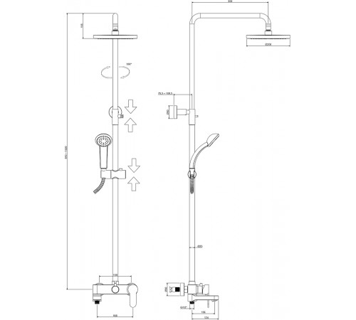 Комплект смесителей Paffoni Light KITCOL632CR007 Хром