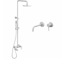 Комплект смесителей Paffoni Light KITCOL632BO007 Белый матовый
