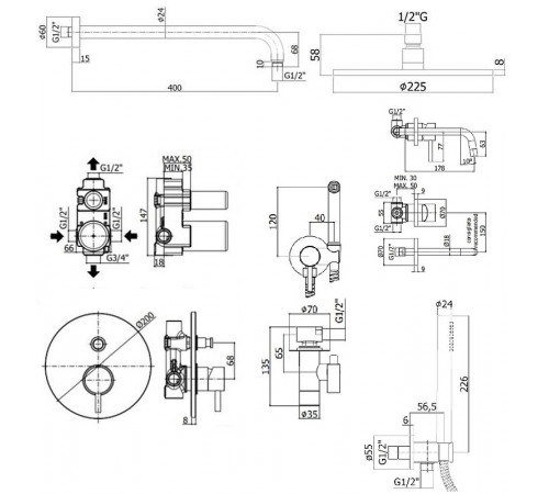 Комплект смесителей Paffoni Light KITZLIG015CR006 Хром