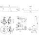 Комплект смесителей Paffoni Light KITLIG015NO006 Черный матовый