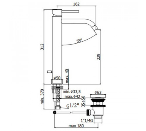 Смеситель для раковины Paffoni Light LIG085HGSP Золото медовое брашированное