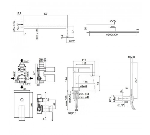 Комплект смесителей Paffoni Elle KITEL015CR071KING Хром