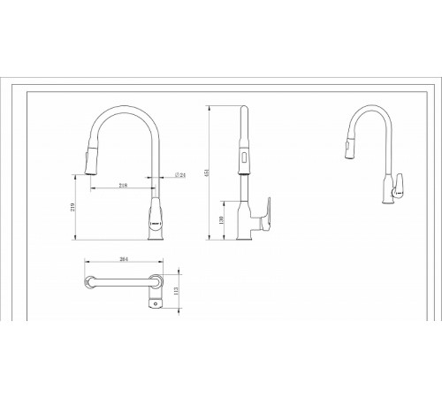 Смеситель для кухни Bravat Arden F7362395CP-ENG Хром