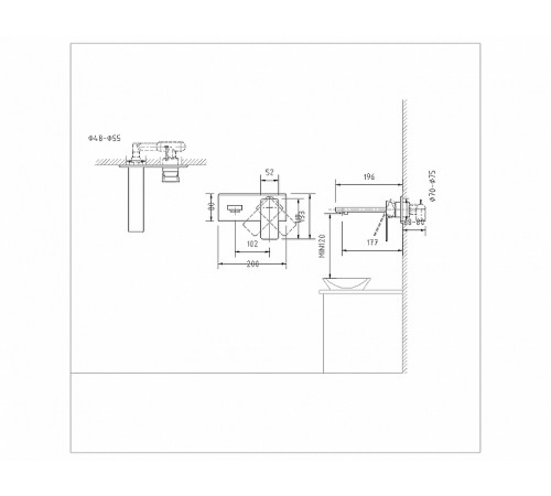 Смеситель для раковины Bravat Phillis P69183C-ENG Хром