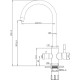 Смеситель для кухни ESKO GR 04 B Черный матовый