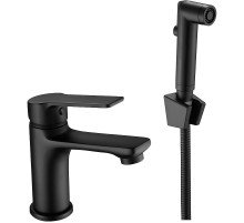 Смеситель для раковины ESKO Singapore Black SB 27H с гигиеническим душем Черный матовый