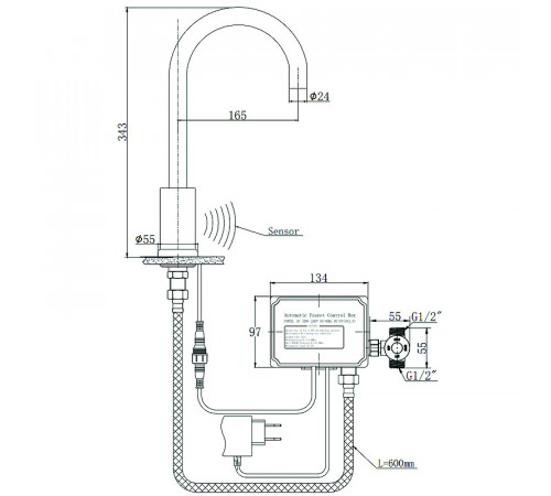 Смеситель для кухни Raiber Sensor RSF88198 Хром