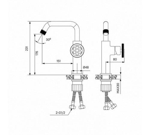 Смеситель для раковины Iddis Grange GRABLR0i01 Черный матовый