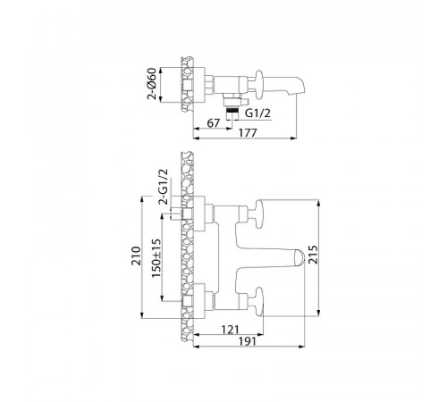 Смеситель для ванны Iddis Acros ACRSB02i02WA Хром