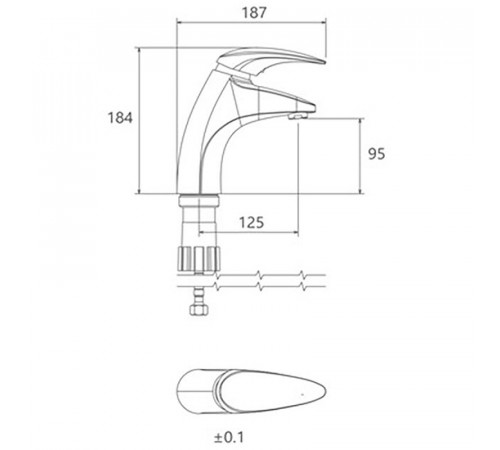 Смеситель для раковины Shouder Senior 0140206 Золото