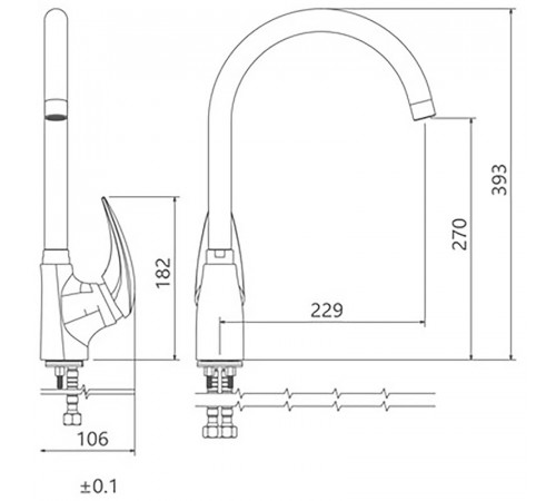 Смеситель для кухни Shouder Senior 0140506 Золото