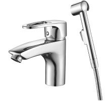 Смеситель для раковины Decoroom DR70015 с гигиеническим душем Хром