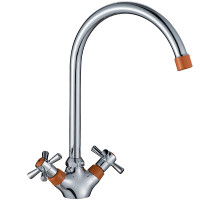 Смеситель для кухни Decoroom DR51028-Orange Хром Оранжевый