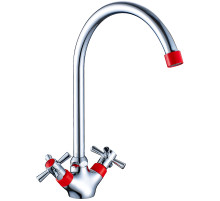 Смеситель для кухни Decoroom DR51028-Red Хром Красный