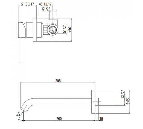 Смеситель для раковины Gattoni Circle Two 9137/91C0 Хром