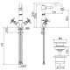 Смеситель для раковины Gattoni TRD TR300/18D0 Золото 24 карат