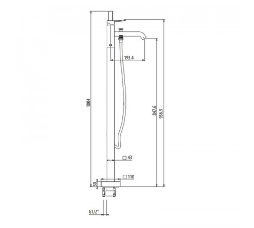 Смеситель для ванны Gattoni Ely 8808/88C0 Хром