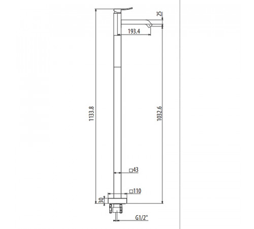 Смеситель для раковины Gattoni Ely 8809/88C0 Хром