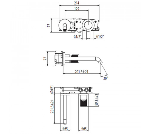 Смеситель для раковины Gattoni MD MD150/22C0 Хром