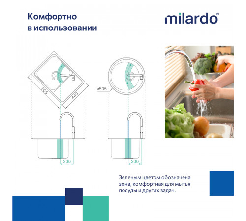 Смеситель для кухни Milardo Meal M01SBJHM05 Хром